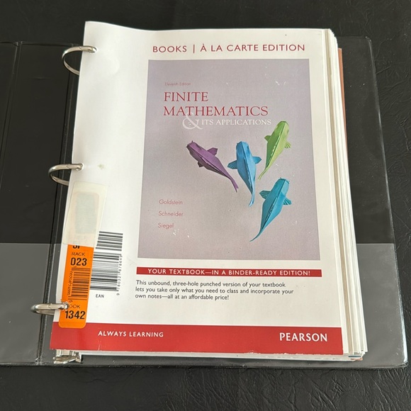 Book,🎃PRICE DROP🎃Finite Mathematics, Used - Picture 3 of 13
